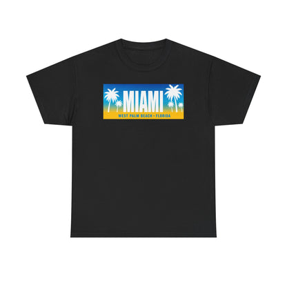 Miami West Palm Beach Vintage Tee — "MIAMI" Beach Palm Trees T‑Shirt