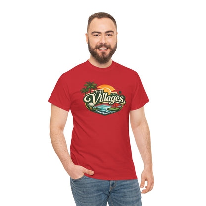 The Villages of Florida Sunset Logo Tee - Florida Palm Beach Retro T-Shirt