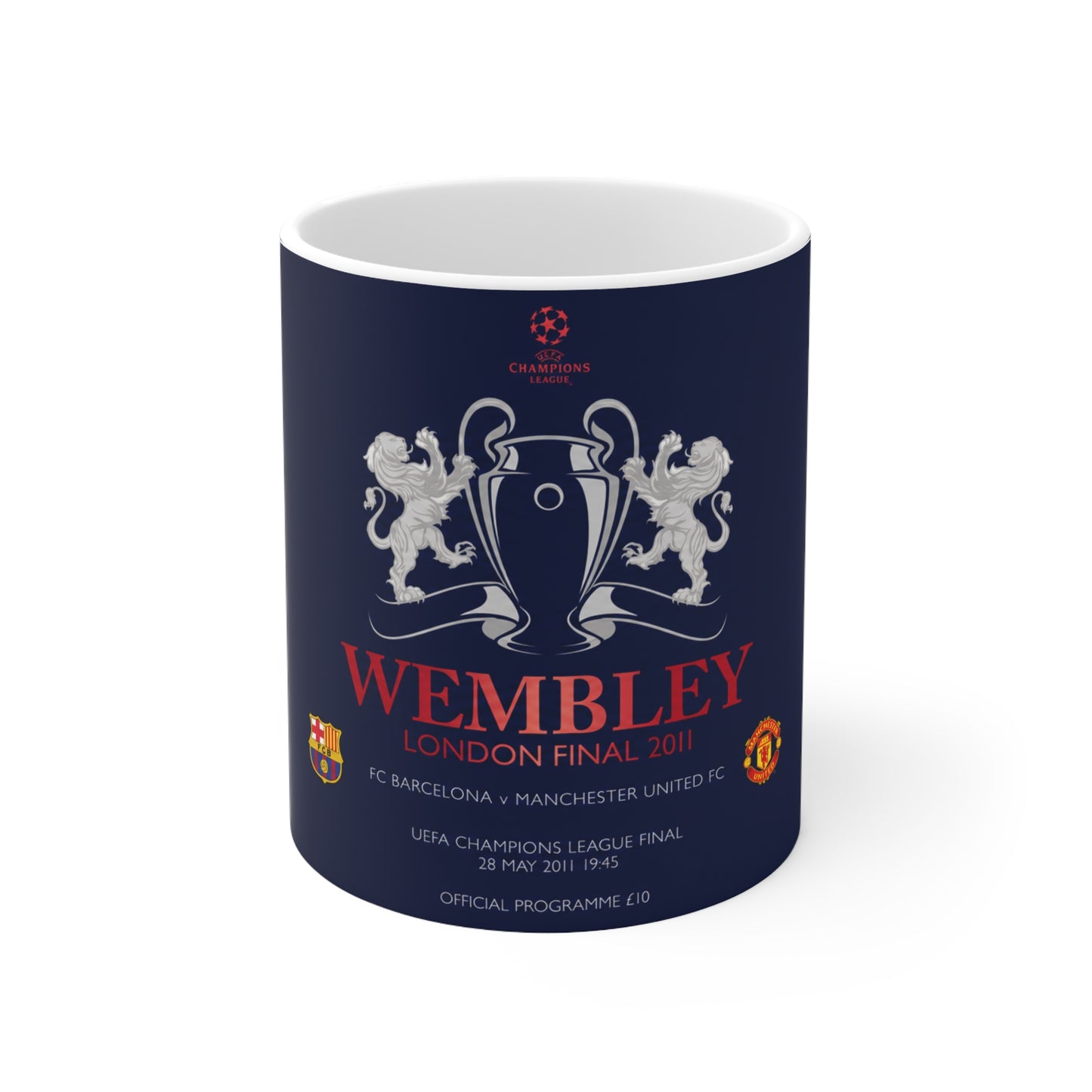 2011 Champions League Final Programme Cover Inspired Coffee Mug — Ceramic Cup (11oz/15oz)