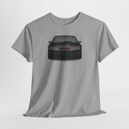 KITT-Inspired Retro Sports Car Tee — Front View Knight Rider Car Graphic Shirt