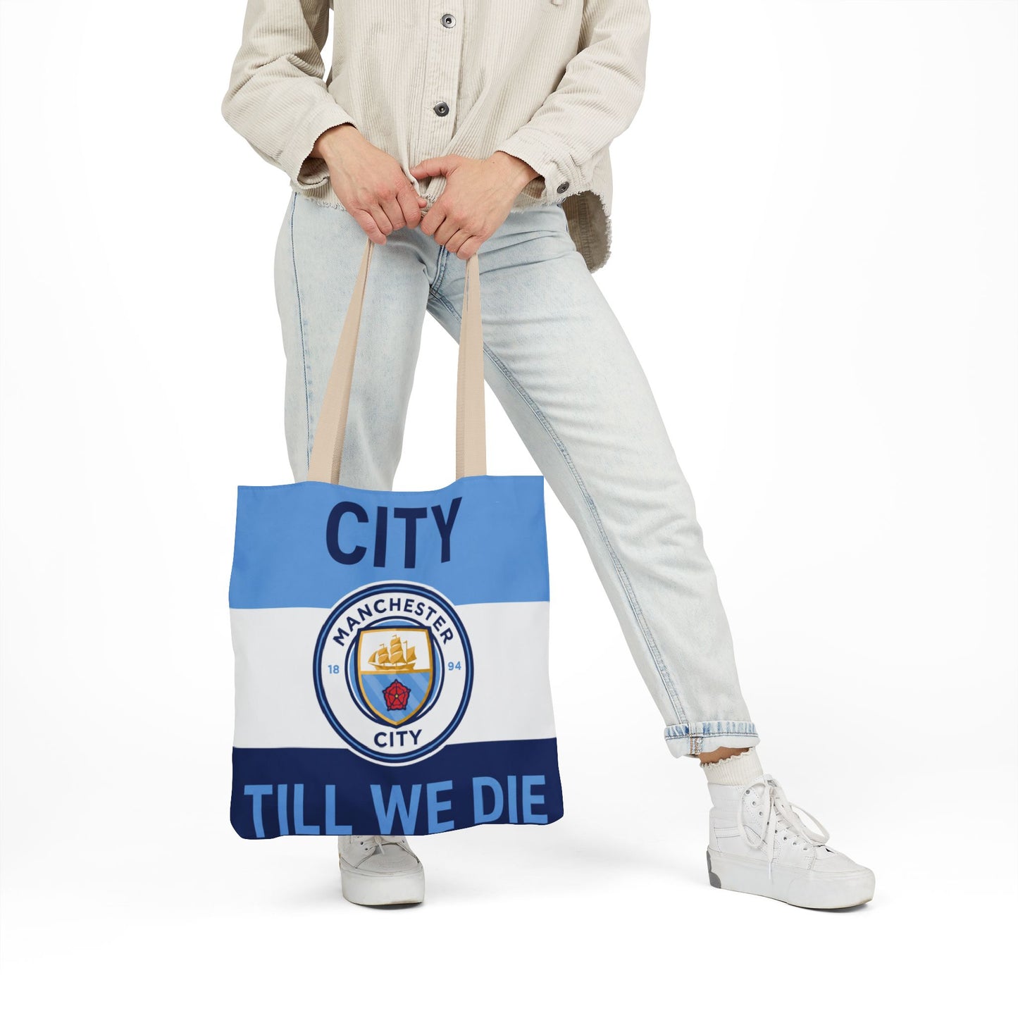 City Till We Die Unofficial Canvas Tote Bag — Manchester Football Fan Bag