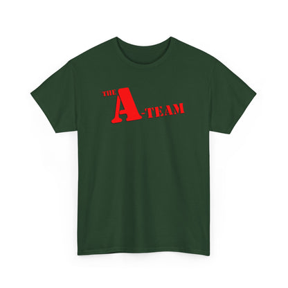 A-Team Graphic Tee — Retro Red Logo Vintage Crew T-Shirt