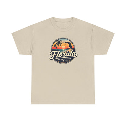 Florida Sunset Tee — Vintage Palm Beach Graphic T-Shirt