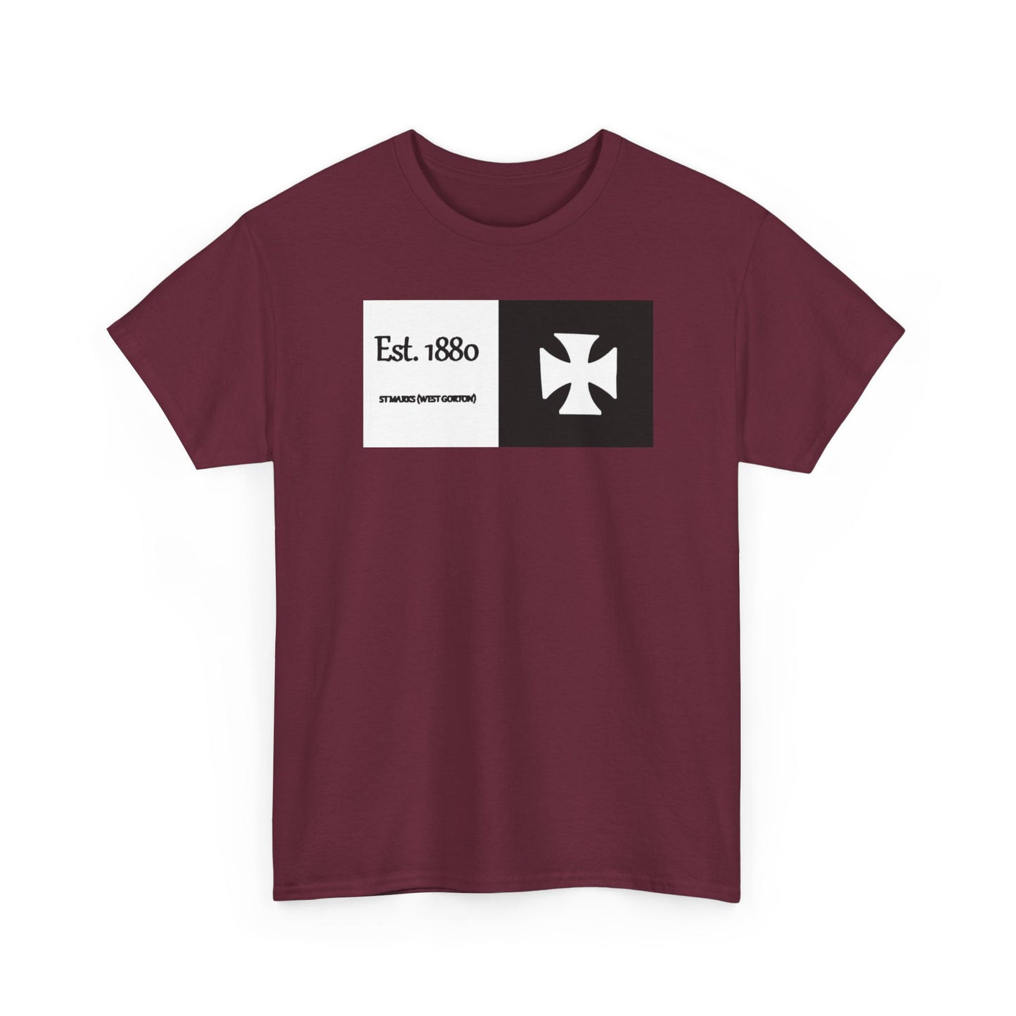 ST Mark's West Gorton (Manchester City) Est. 1880 Cross Logo T-Shirt