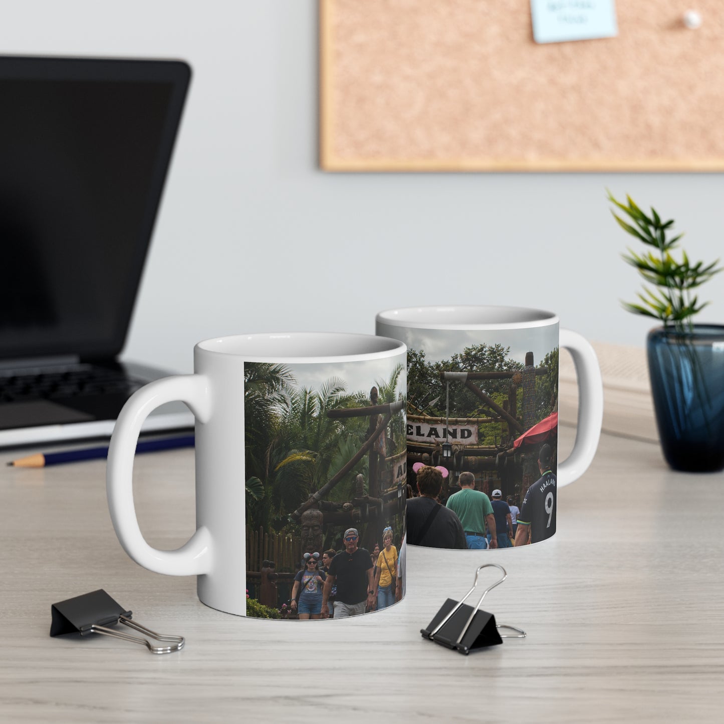 Adventureland Entrance Photo Ceramic Mug — Theme Park Travel Souvenir (11oz & 15oz)