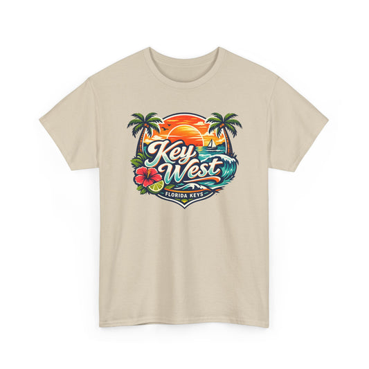 Key West Florida Keys T‑Shirt — Tropical Sunset Palm Beach Souvenir Tee