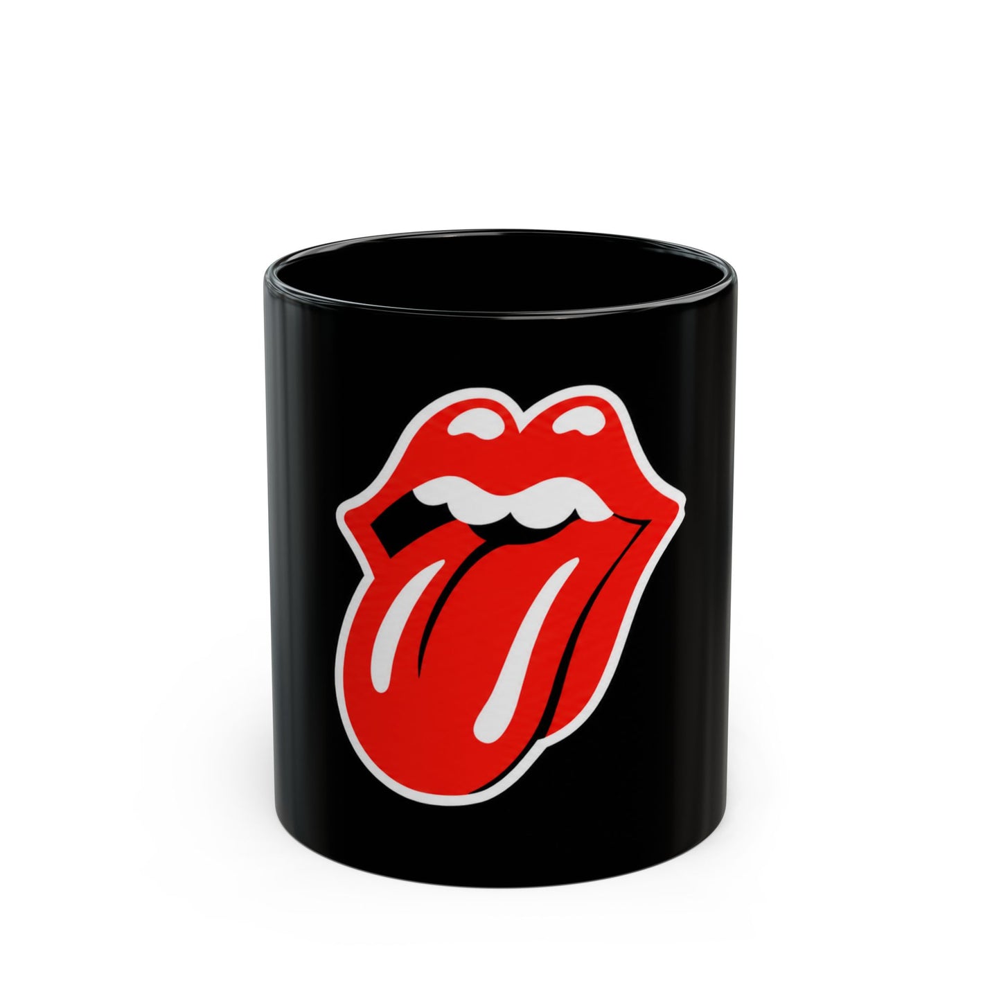 Rock Band Tongue Black Coffee Mug (11oz/15oz)