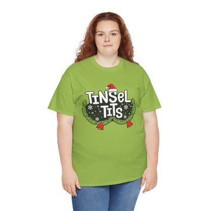 T-Shirt — "Tinsel Tits" Funny Christmas Wreath Holiday Tee