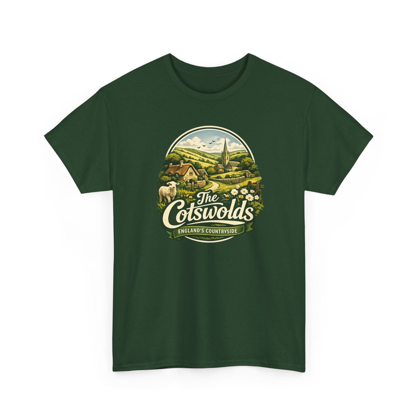 Cotswolds Vintage Landscape T‑Shirt — The Cotswolds Countryside Tee