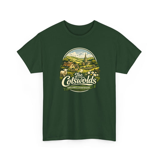 Cotswolds Vintage Landscape T‑Shirt — The Cotswolds Countryside Tee