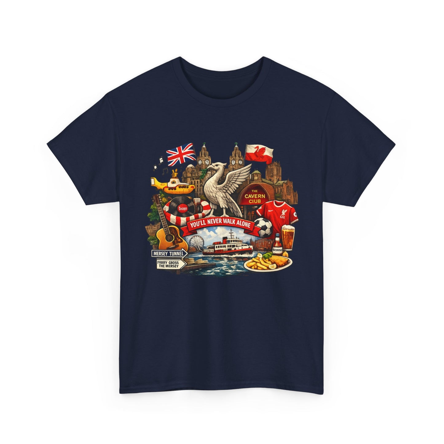Liverpool Landmarks & You'll Never Walk Alone T-Shirt