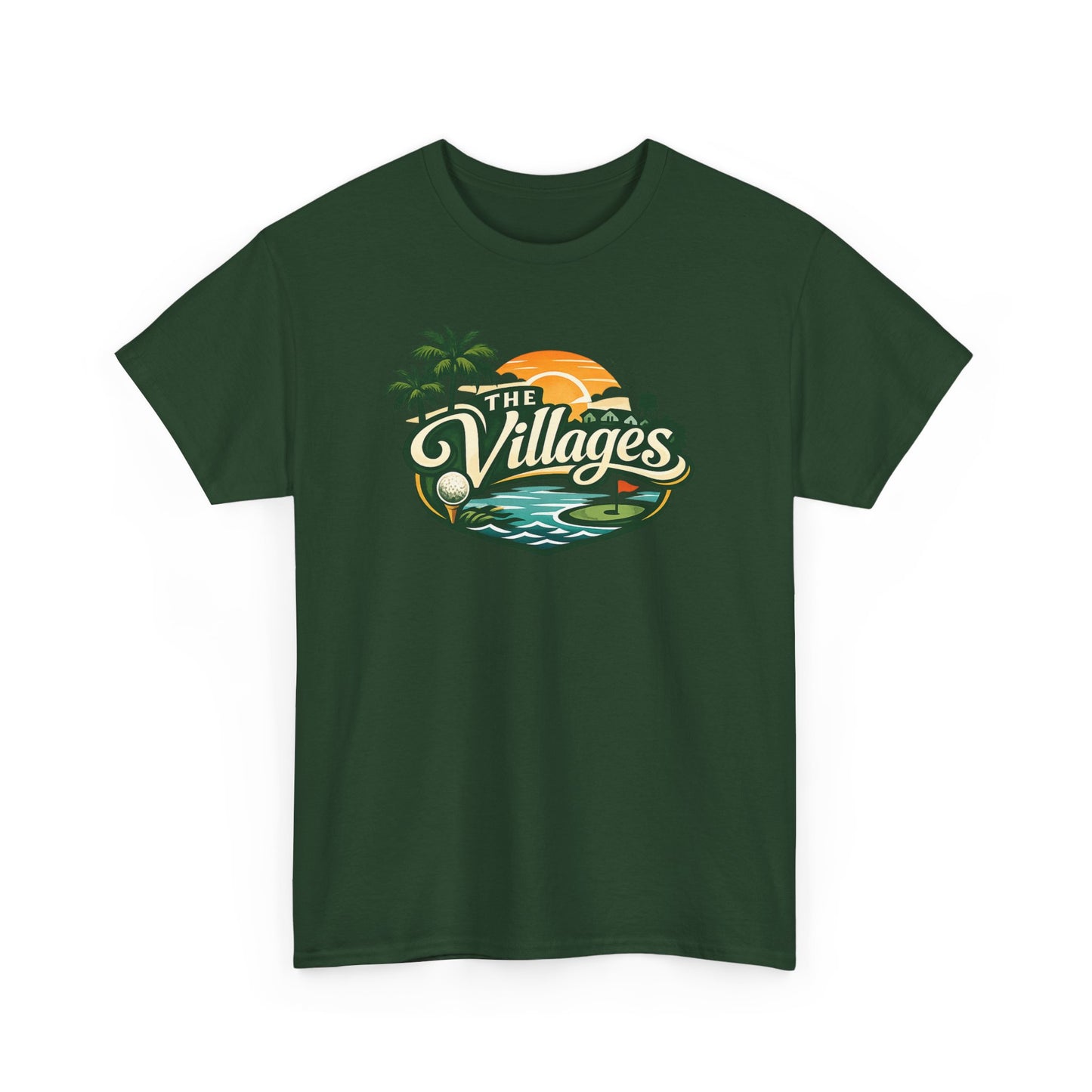 The Villages of Florida Sunset Logo Tee - Florida Palm Beach Retro T-Shirt