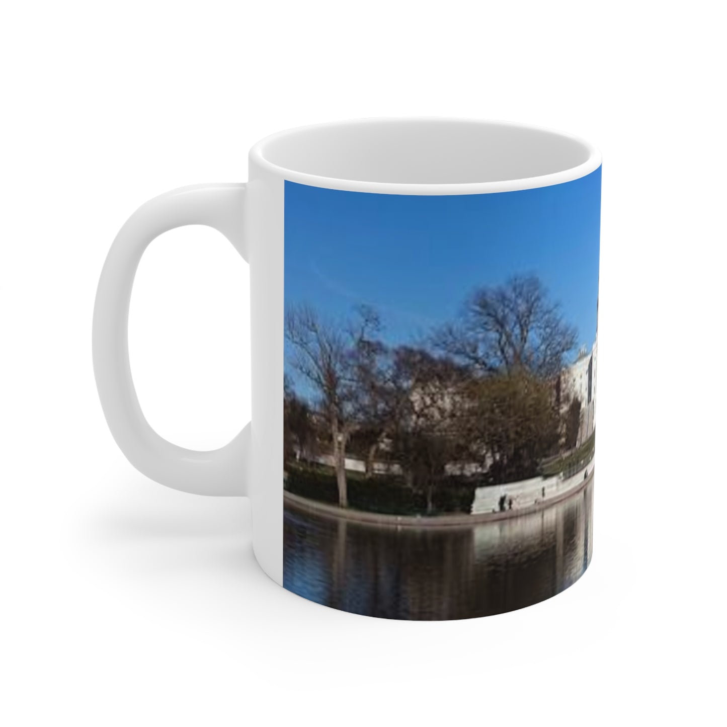US Capitol Reflection Mug — Washington D.C. Scenic Ceramic Coffee Cup (11oz & 15oz)