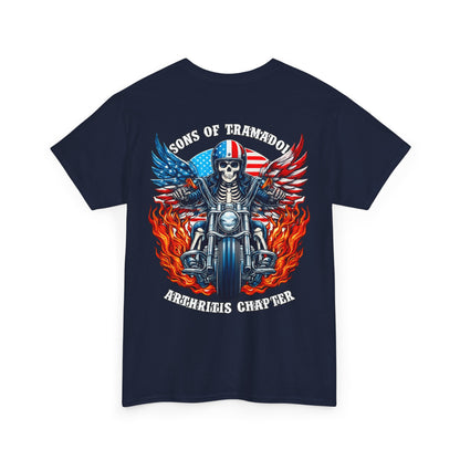 Biker Skull Motorcycle Tee — Sons of Tradition Archangels Chapter Graphic Shirt