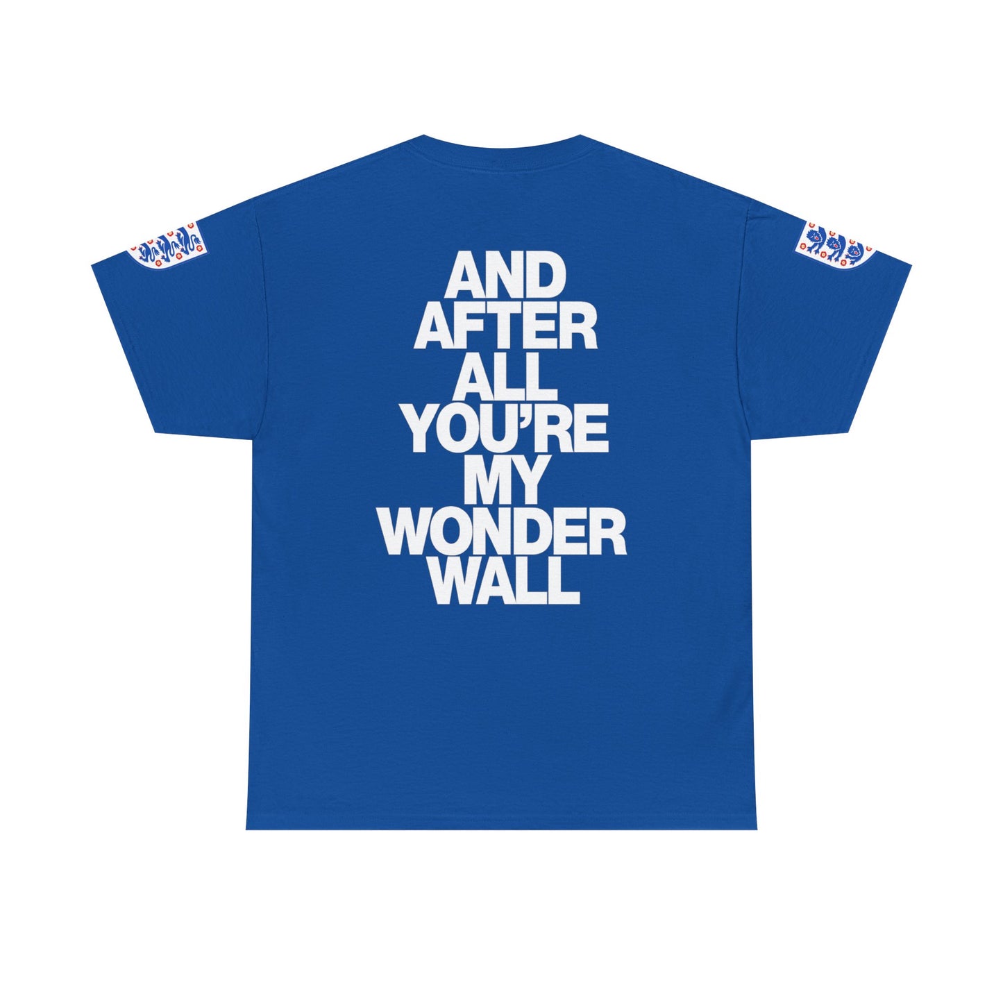 England Football Tee — "And After All You're My Wonderwall" Lyrics Tee