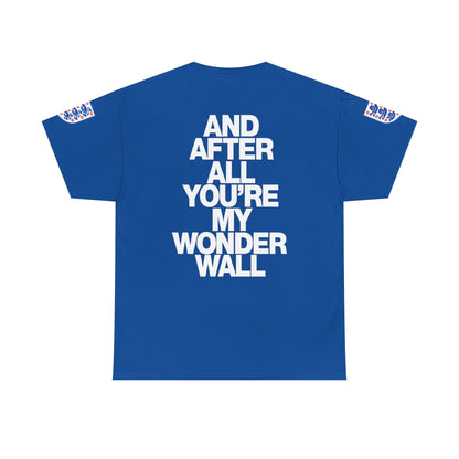 England Football Tee — "And After All You're My Wonderwall" Lyrics Tee