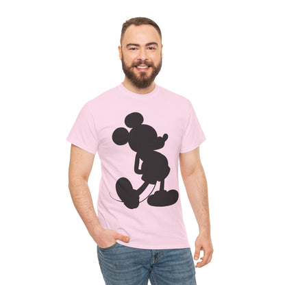 Mickey Mouse Silhouette Graphic Tee — Retro Cartoon Shadow T-Shirt