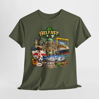 Belfast Collage T-Shirt – Titanic & City Landmarks Souvenir Tee