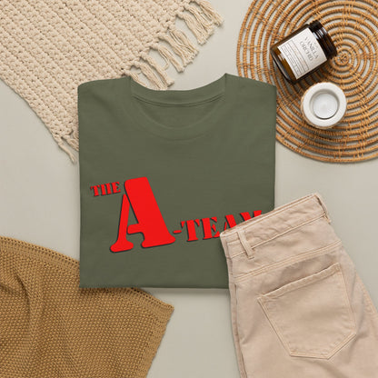 A-Team Graphic Tee — Retro Red Logo Vintage Crew T-Shirt