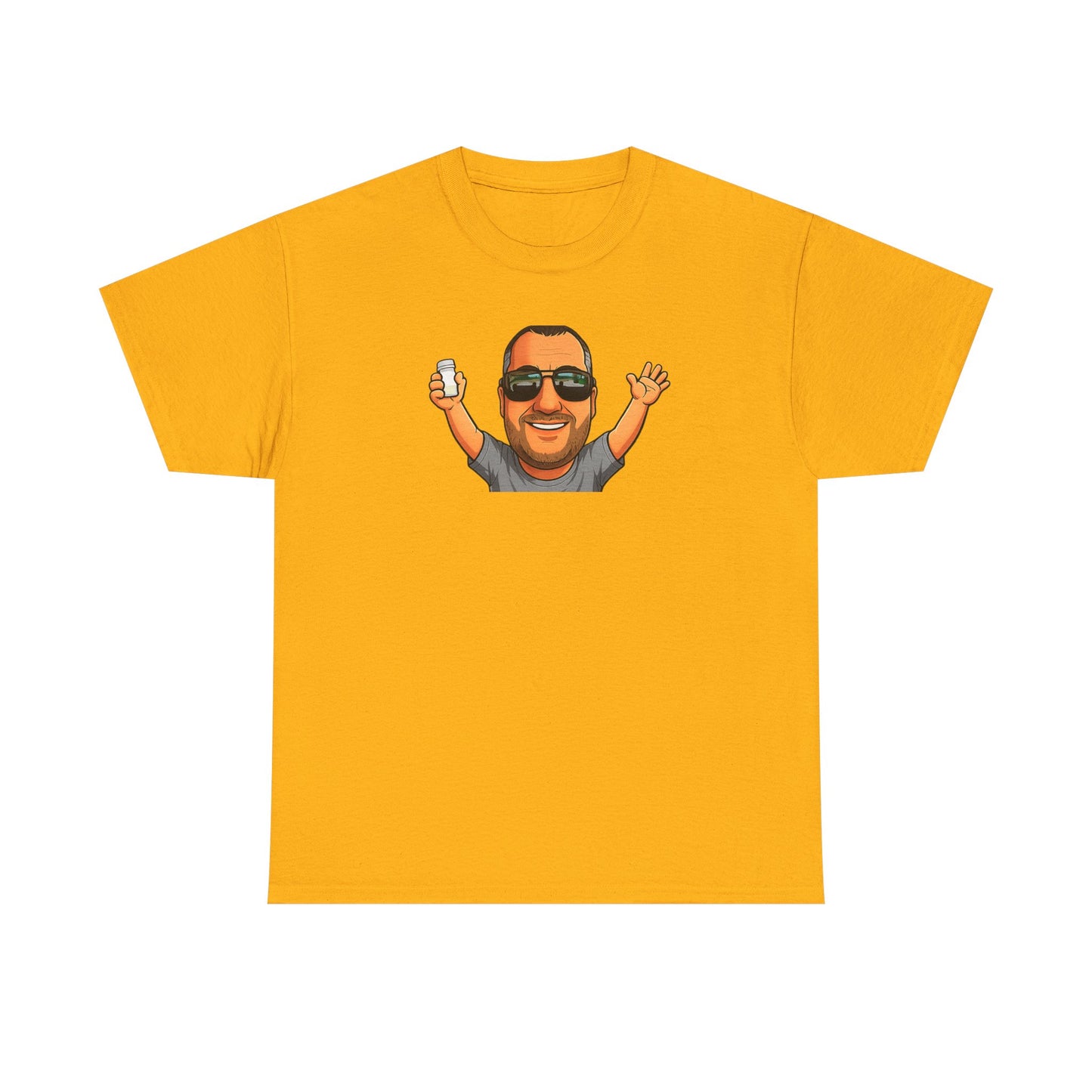 Funny Graphic T-Shirt — "I Have Absolutely No Intention of Behaving Myself" Cartoon Portrait Tee