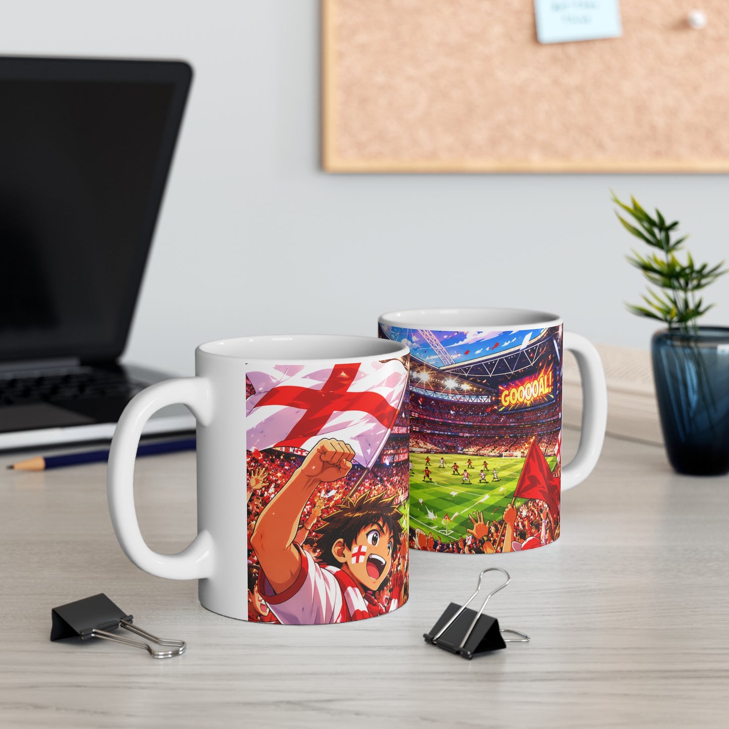 England Football Fan Ceramic Mug — Stadium Crowd 11oz & 15oz