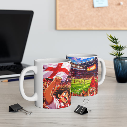 England Football Fan Ceramic Mug — Stadium Crowd 11oz & 15oz