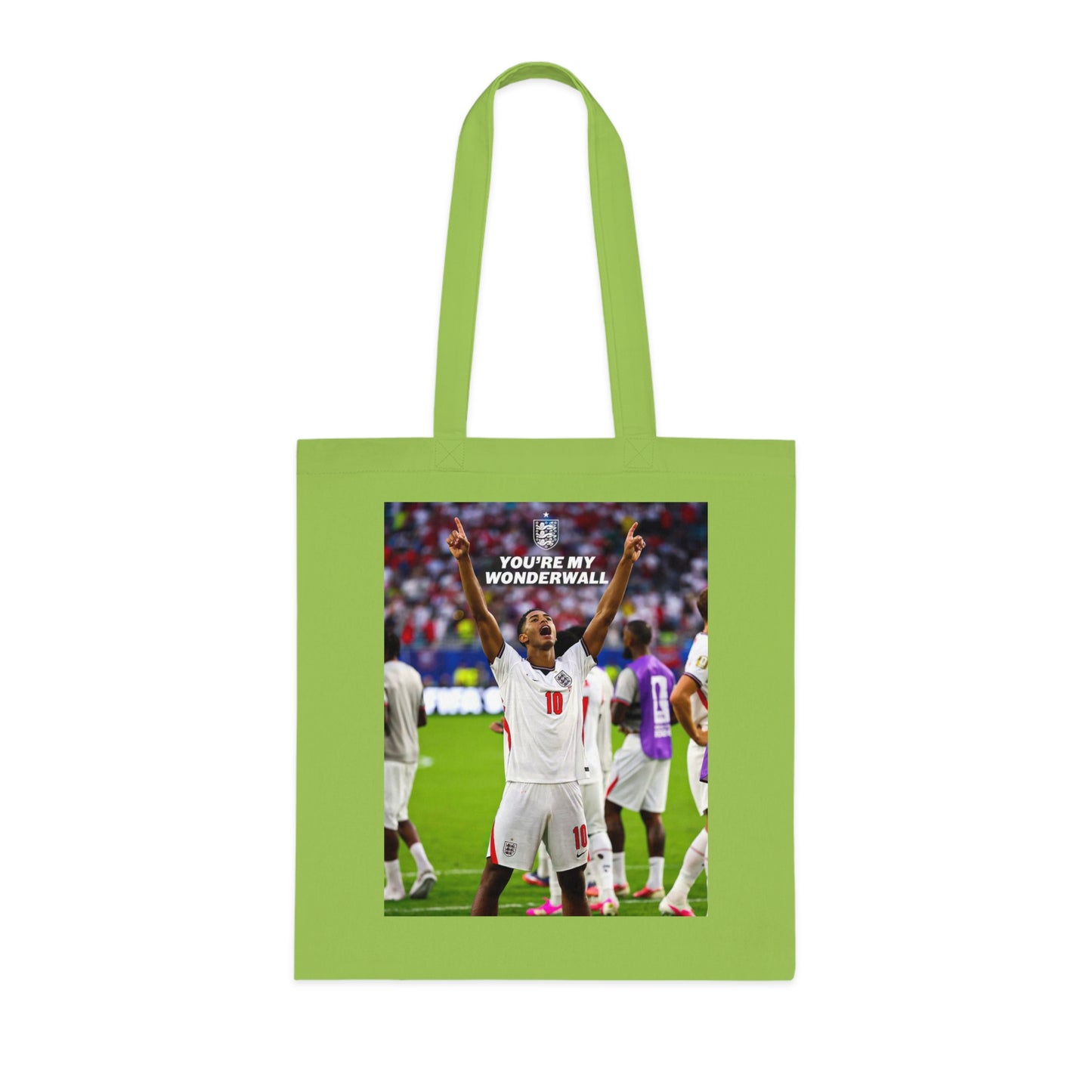Jude Bellingham England Celebration Cotton Tote — "You're My Wonderwall" Stadium Photo Bag