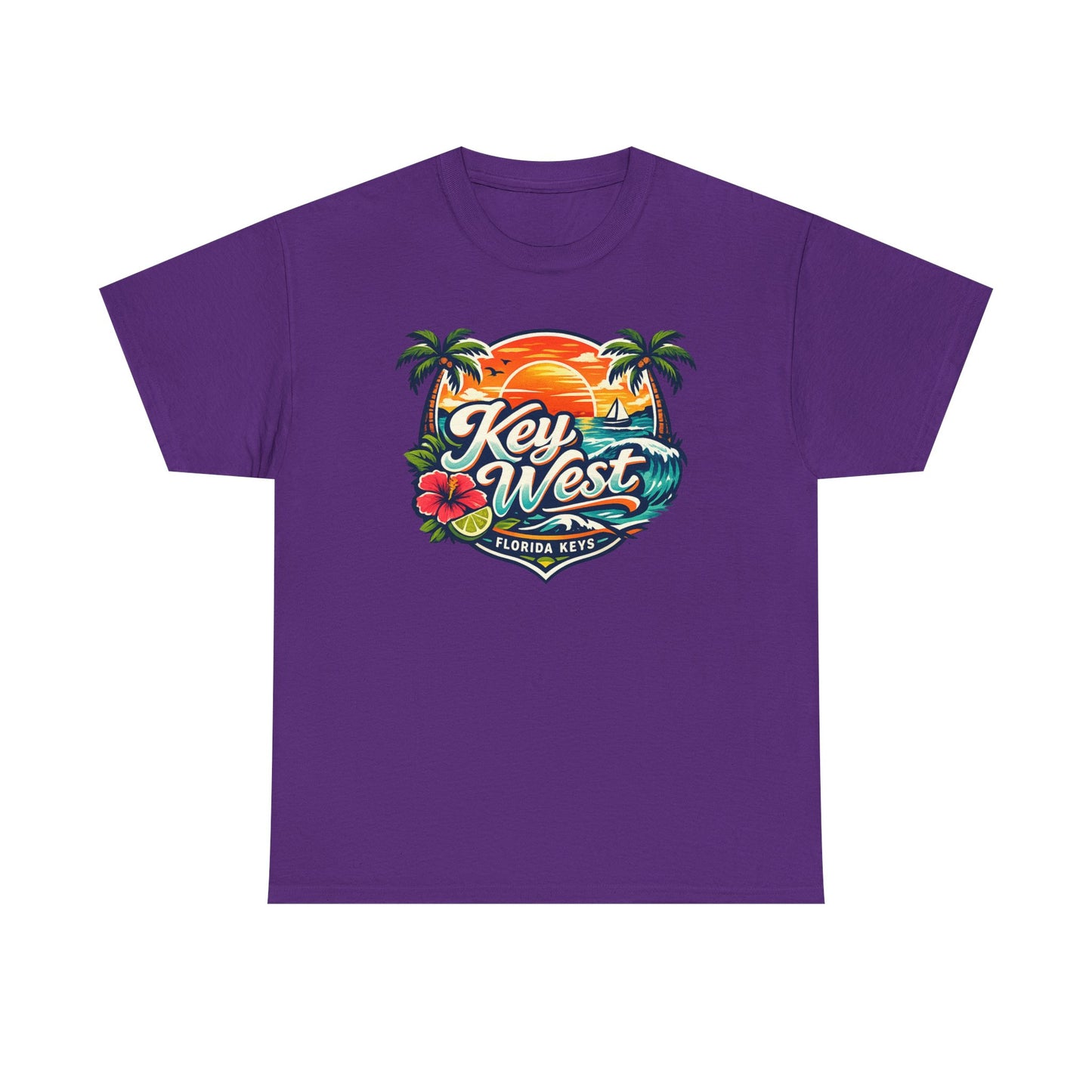 Key West Florida Keys T‑Shirt — Tropical Sunset Palm Beach Souvenir Tee