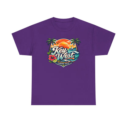 Key West Florida Keys T‑Shirt — Tropical Sunset Palm Beach Souvenir Tee