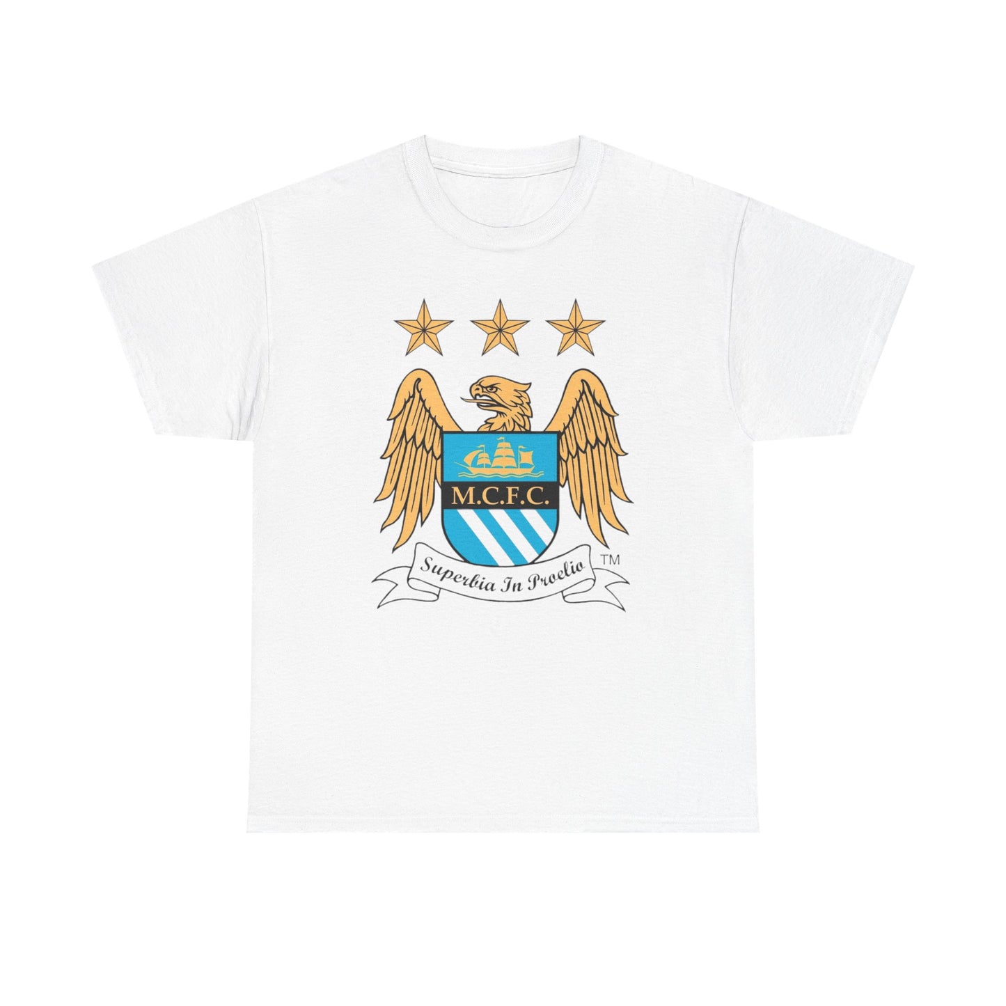 Manchester City Retro Club Crest T‑Shirt — MCFC Vintage Style Club Emblem Tee
