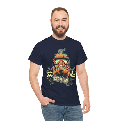 Halloween Pumpkin Mask T-Shirt — Trick or Treat Graphic Tee