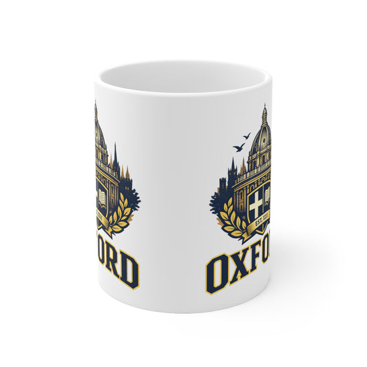 Oxford Crest Ceramic Coffee Mug — University Shield Design, 11oz & 15oz