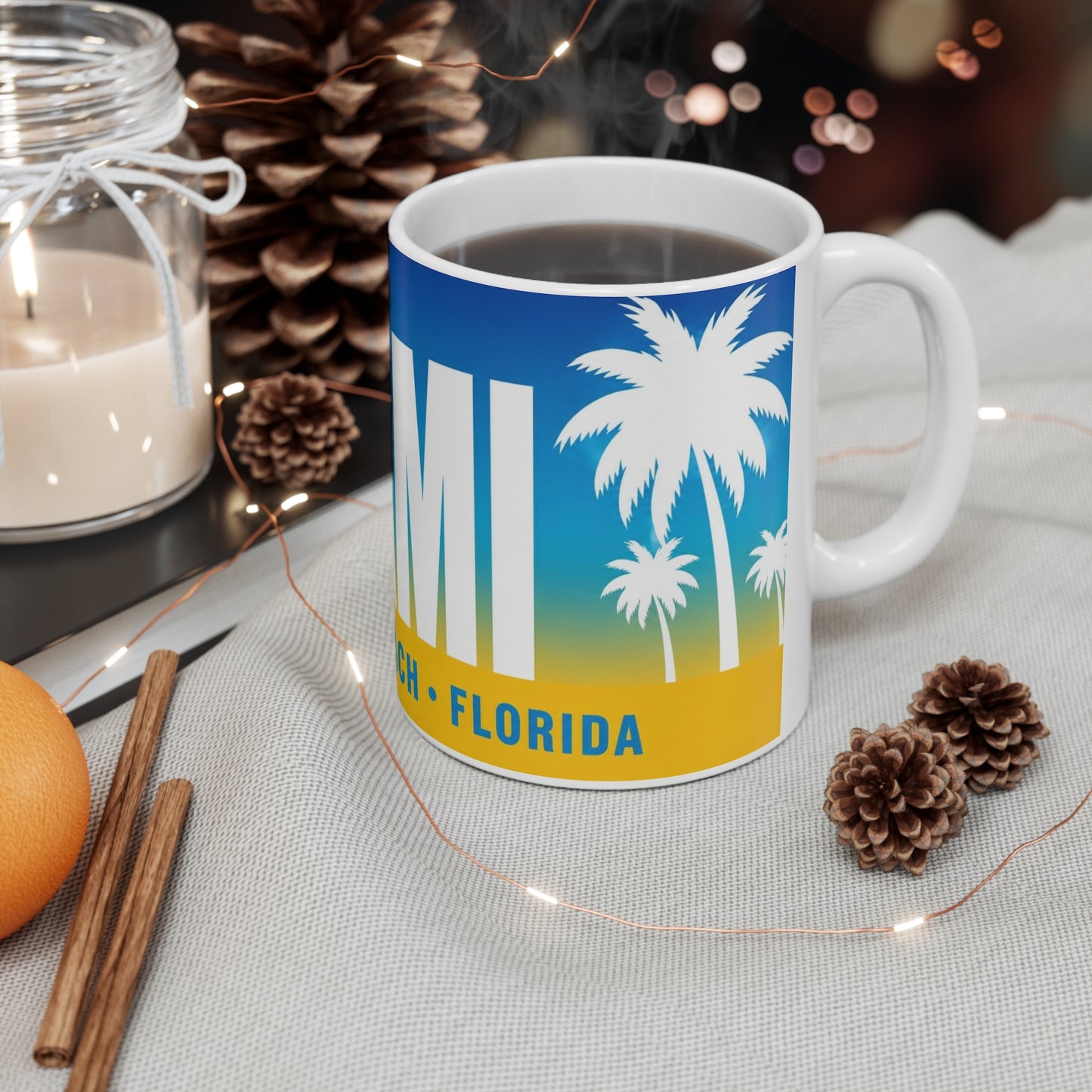 Miami West Palm Beach Coffee Mug — Retro Beach Vibes 11oz/15oz