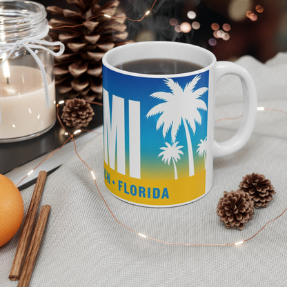 Miami West Palm Beach Coffee Mug — Retro Beach Vibes 11oz/15oz