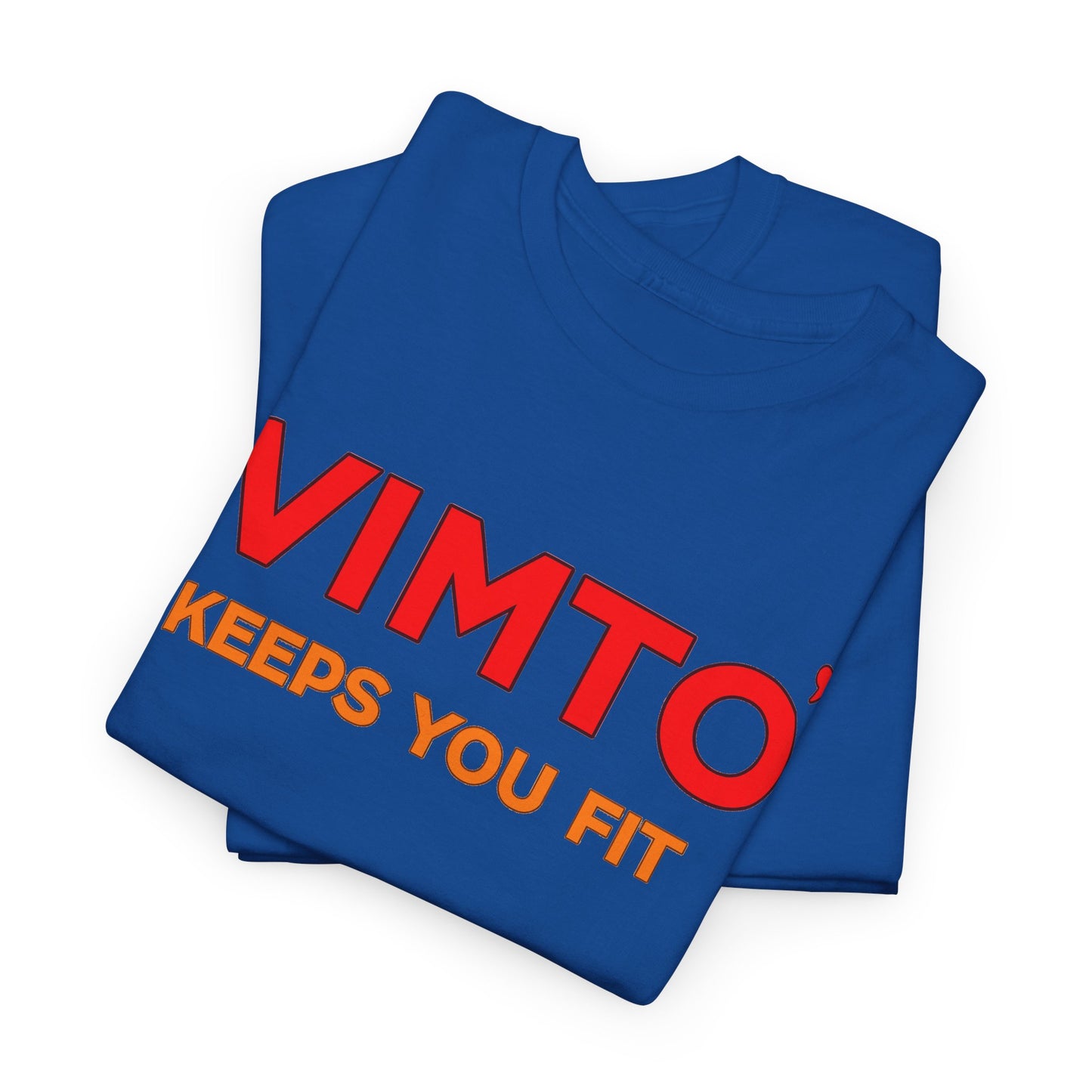 VIMTO "Keeps You Fit" Graphic Tee — Retro Beverage Logo T-Shirt