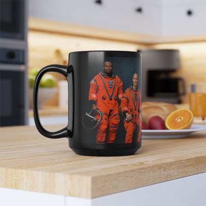 Artemis III Crew Photo Black Mug — Spaceflight Cosmonaut Portrait Coffee Cup (11oz/15oz)