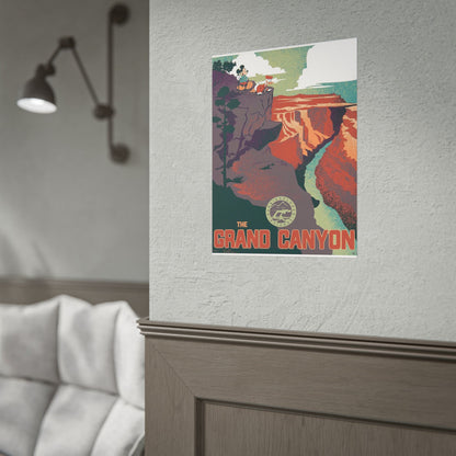 Grand Canyon Retro Travel Poster - Rolled Poster