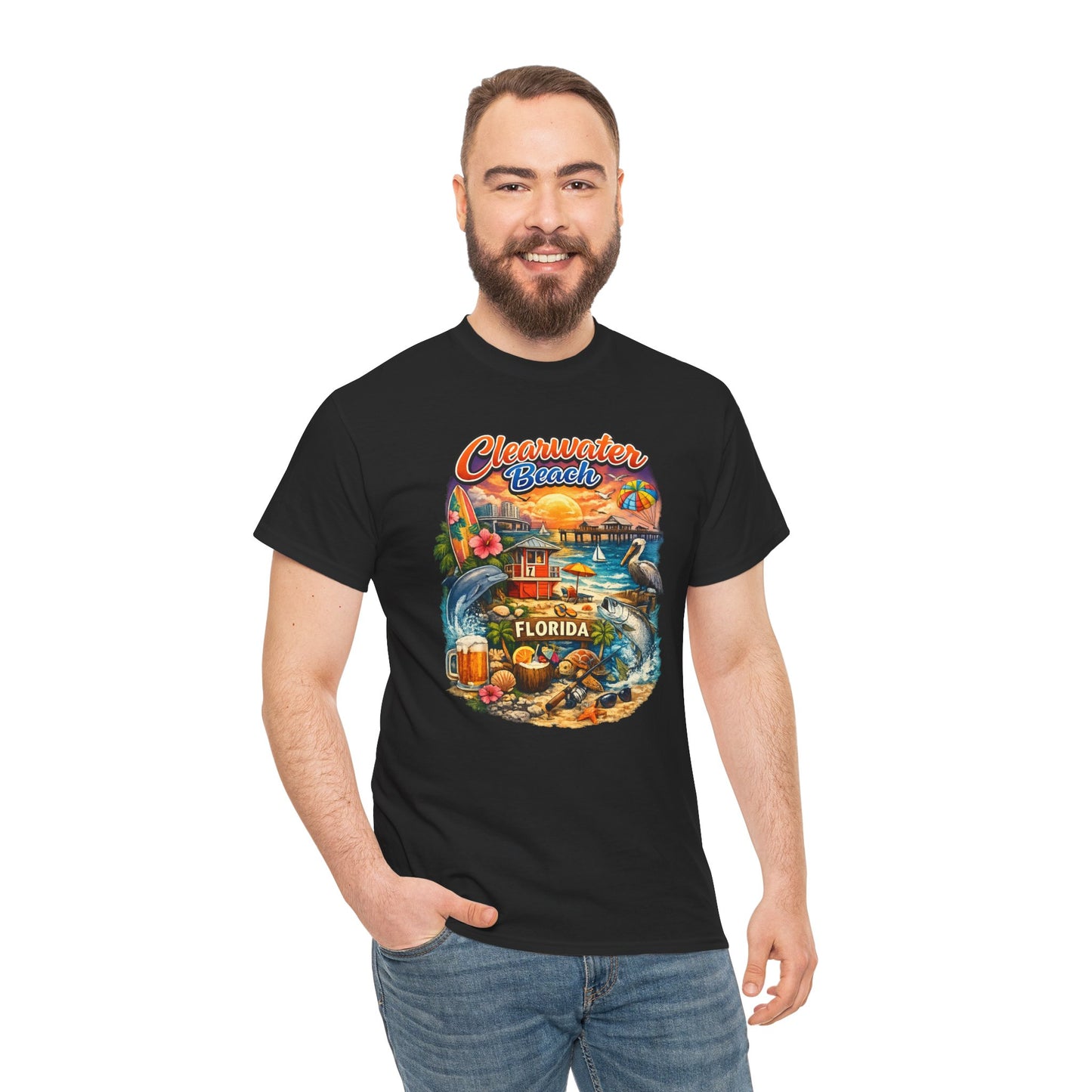 Clearwater Beach Florida Vintage Vacation T-Shirt
