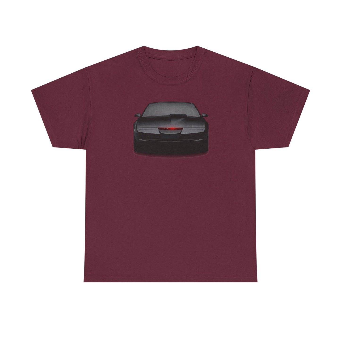 KITT-Inspired Retro Sports Car Tee — Front View Knight Rider Car Graphic Shirt