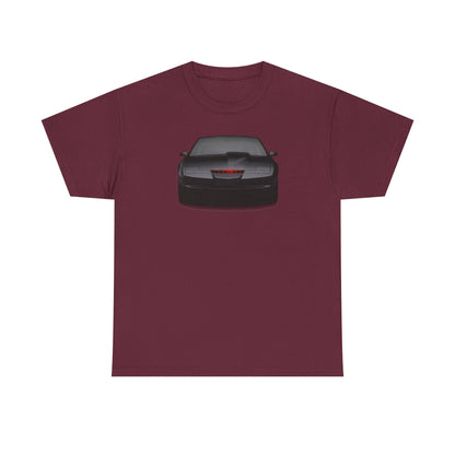 KITT-Inspired Retro Sports Car Tee — Front View Knight Rider Car Graphic Shirt