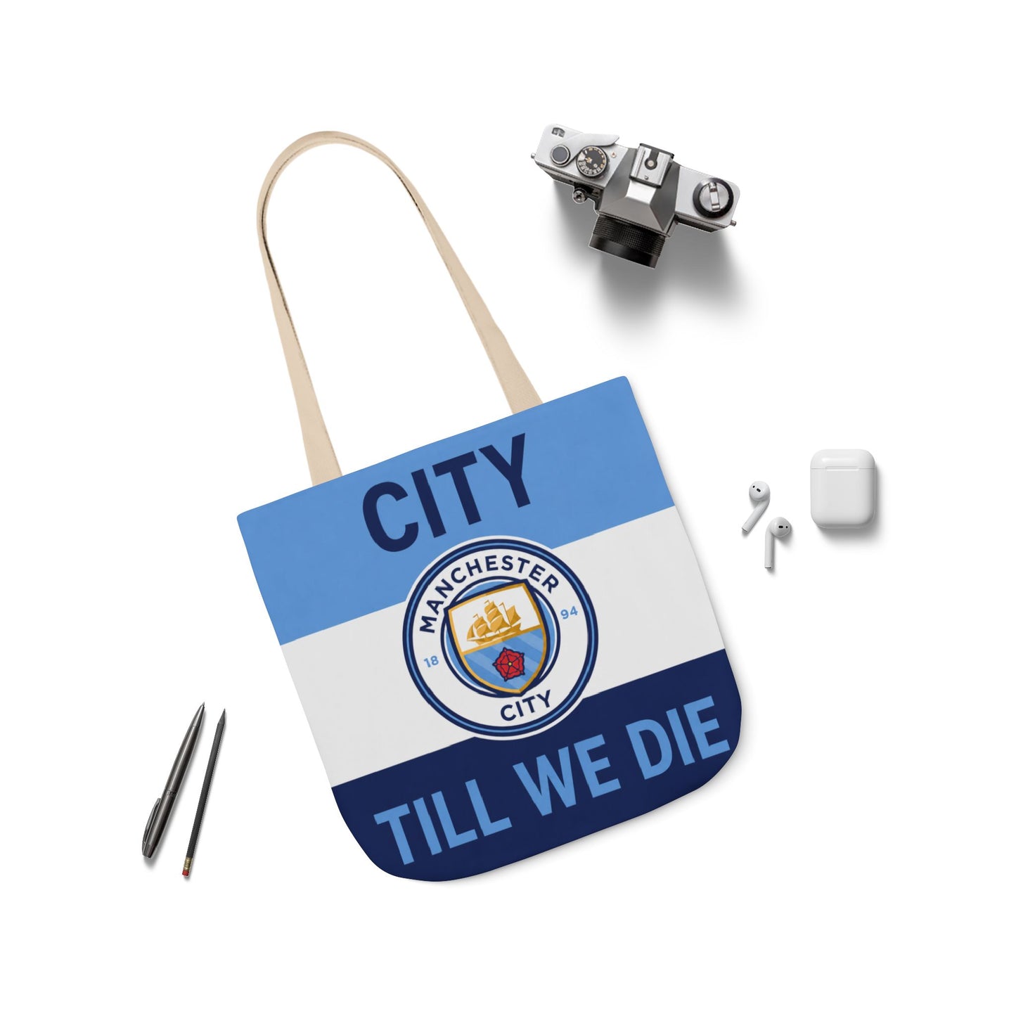 City Till We Die Unofficial Canvas Tote Bag — Manchester Football Fan Bag