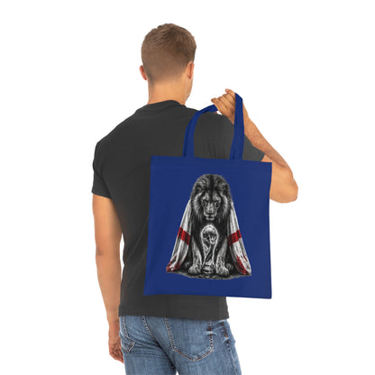 England Lion Tote Bag – Protective Lion Illustration Cotton Tote
