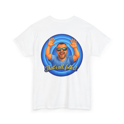 T-Shirt — "That's All, Folks!" Waving Portrait Graphic Tee