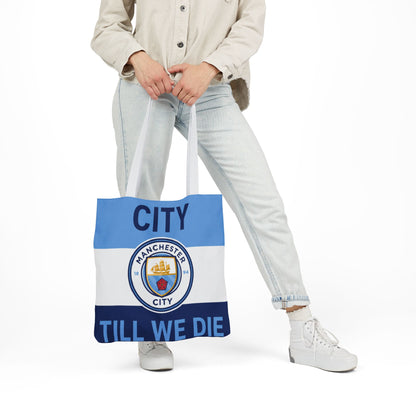 City Till We Die Unofficial Canvas Tote Bag — Manchester Football Fan Bag