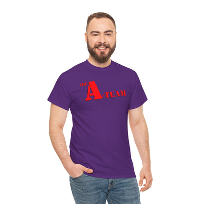 A-Team Graphic Tee — Retro Red Logo Vintage Crew T-Shirt