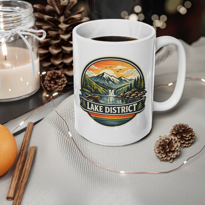 Lake District Coffee Mug — Scenic Mountain & Lake Camping Ceramic Cup (11oz, 15oz)