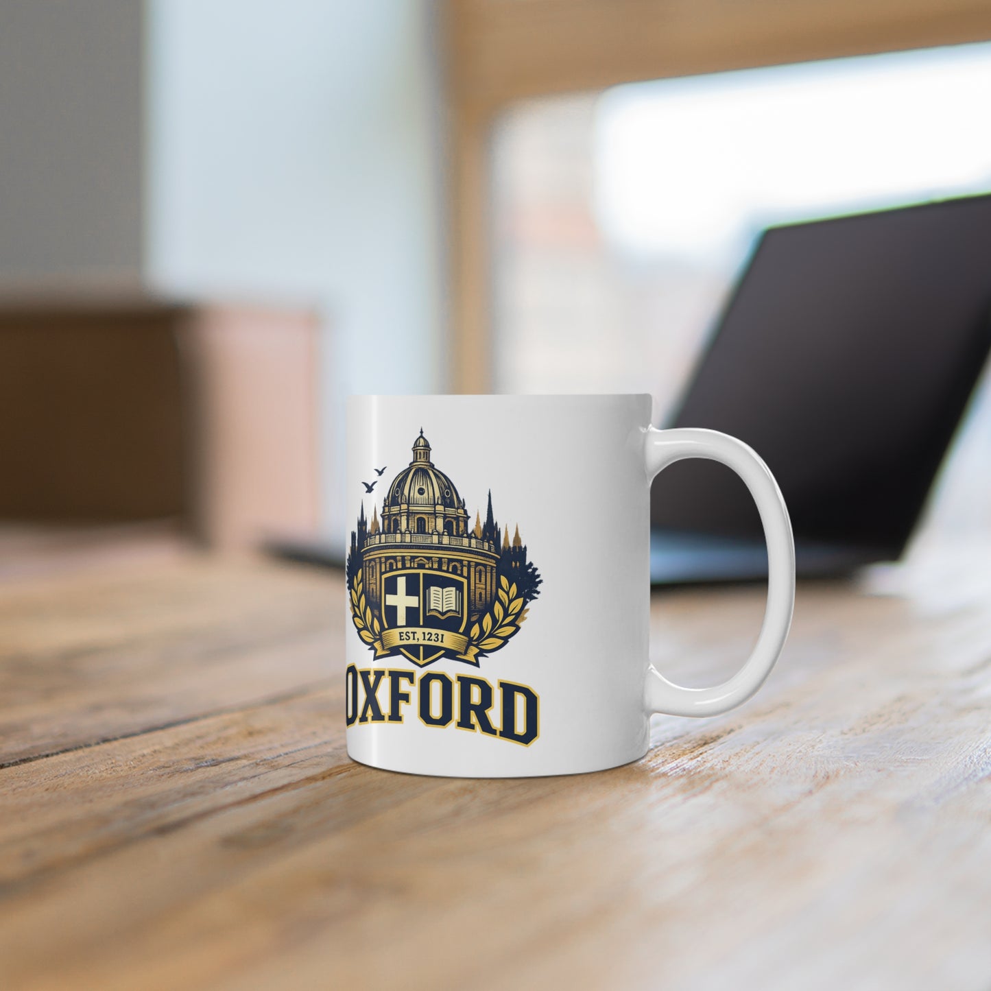Oxford Crest Ceramic Coffee Mug — University Shield Design, 11oz & 15oz