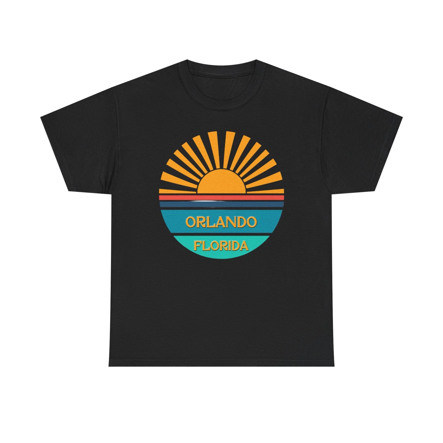 Orlando Florida Sunset T-Shirt – Retro Sunburst Vacation Tee