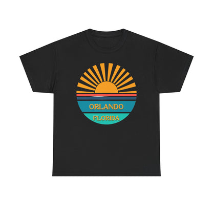 Orlando Florida Sunset T-Shirt – Retro Sunburst Vacation Tee