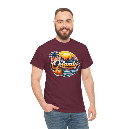 Orlando Retro Sunset T-Shirt — Vintage Florida Vacation Tee